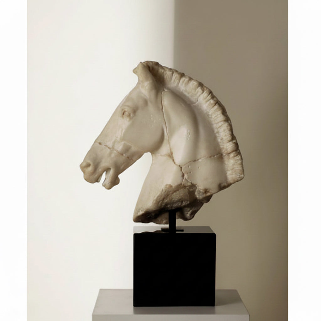 Nordic Retro Resin Craft Horse Head Sculpture Ornament